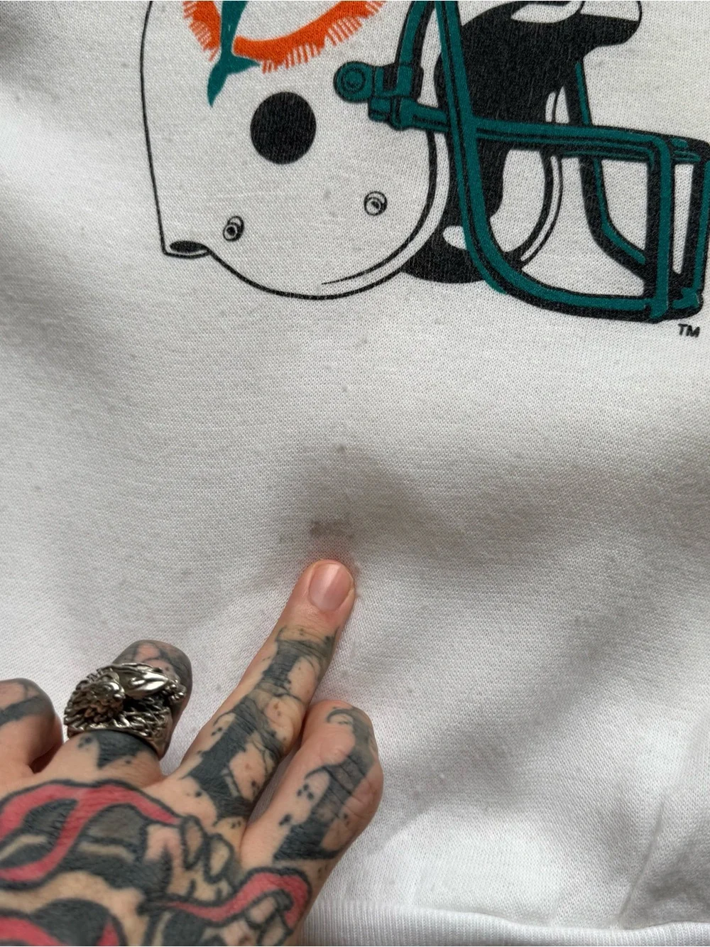 Vintage Miami Dolphins cut off sweatshirt